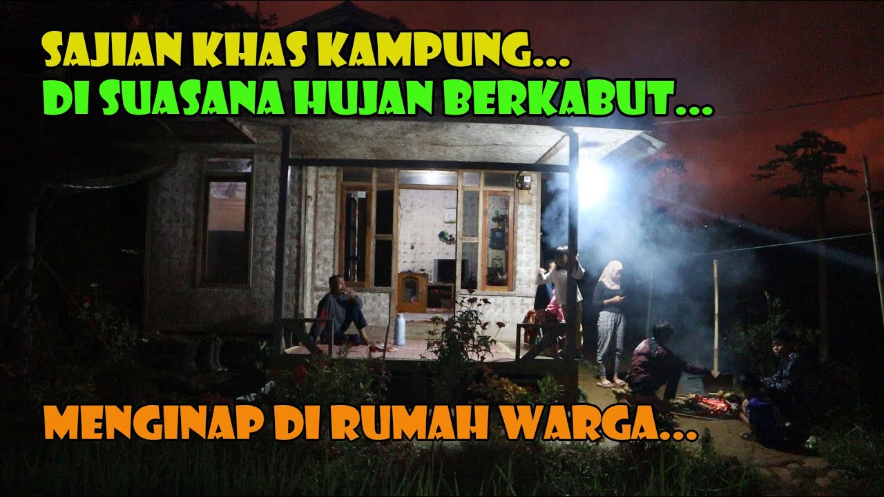 Pemadam Kelaparan Dengan Sajian Khas Ala Kampung. Di Suana Hujan Berkabut...Madep Pisan Euy...