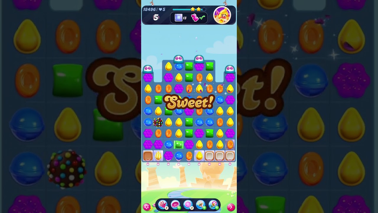 Candy Crush Level 18496 GamePlay