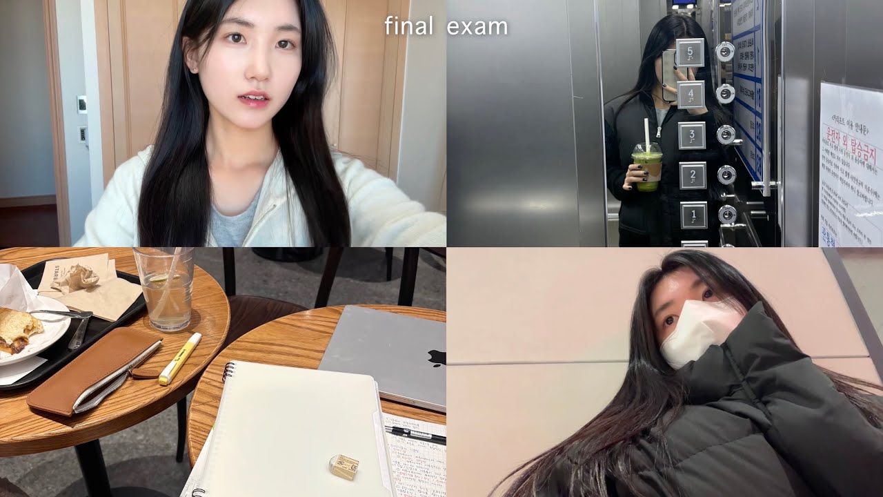 vlog. 저는 아는게 없는데 기말고사라니요... 카페의 노예가 되는 시험 기간 ✍🏻⚡️