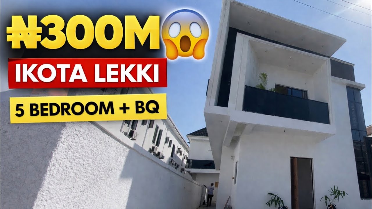 ₦300M 5 Bedroom Detached Duplex in Ikota Lekki?! | Luxury Home Tour 😱 #lekkirealestate #home #uk #us