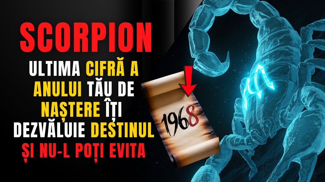 SCORPION, Nu o să crezi ce DEZVĂLUIE ULTIMA CIFRĂ din anul tău de NAȘTERE!