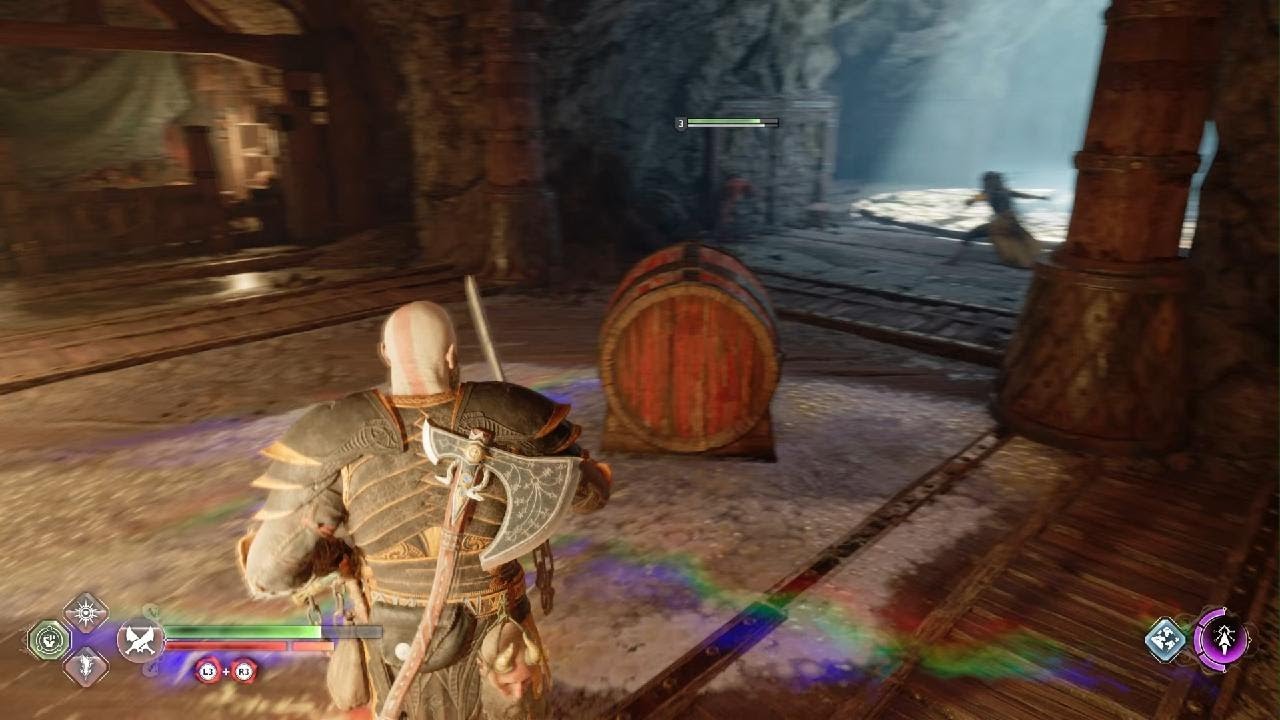 God of War Ragnarök, A Forja criando a lança Draupnir.