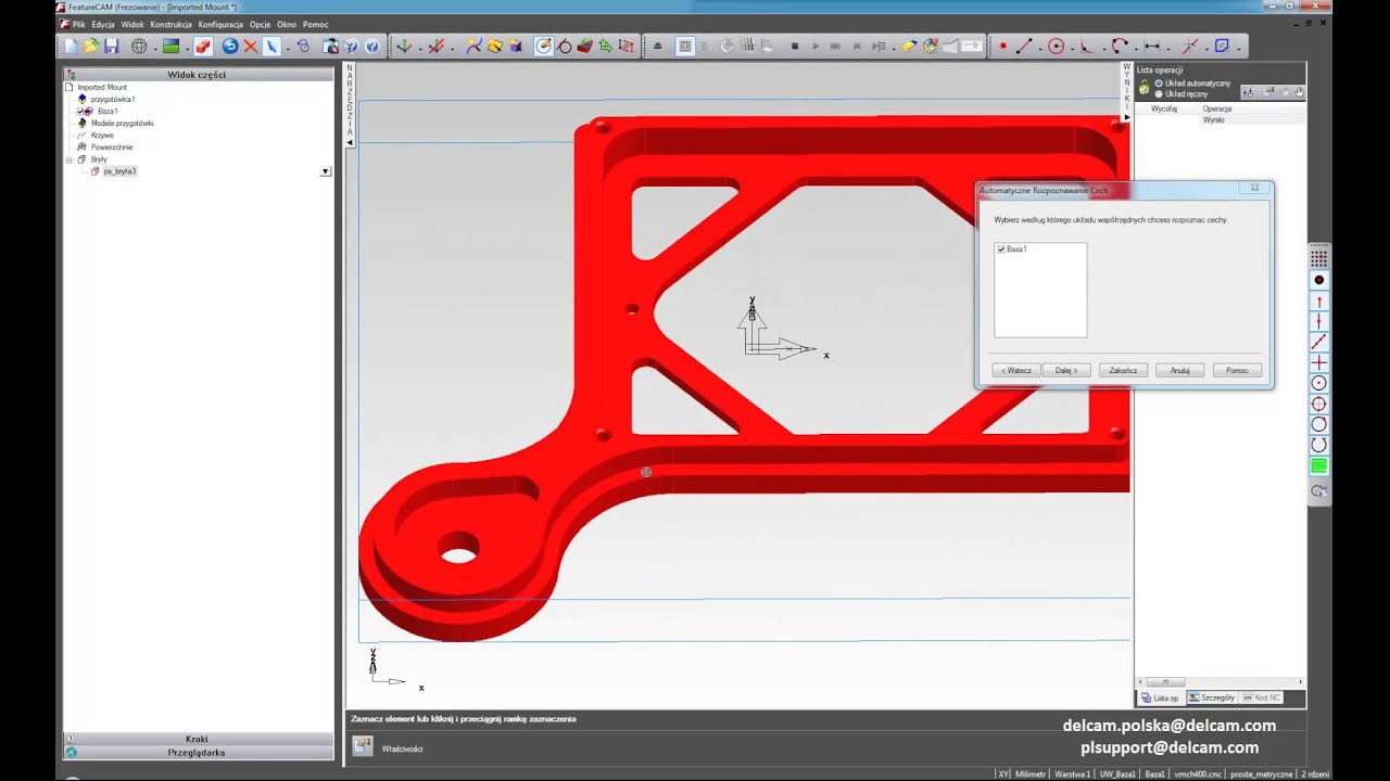 Delcam FeatureCAM - AFR Tutorial 3D Milling  Lektor PL HD