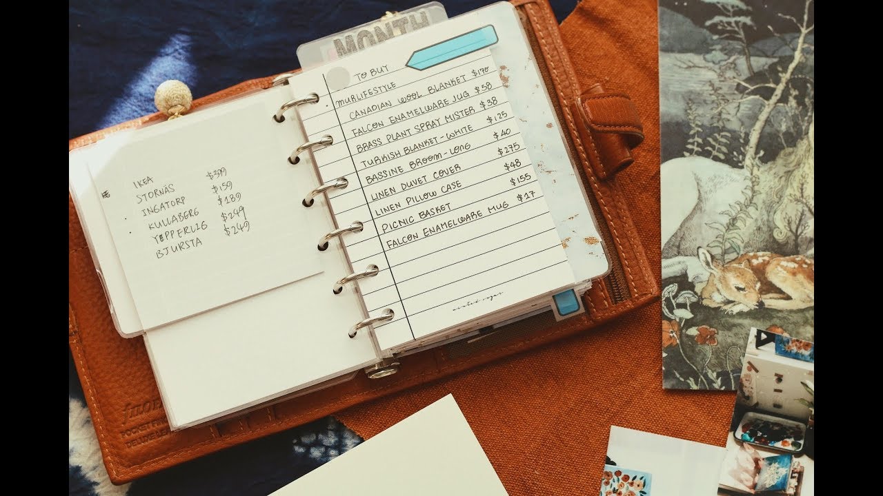 My 2018 Planner Set up / Filofax Malden in Ochre, FINCHLEY POCKET Caramel