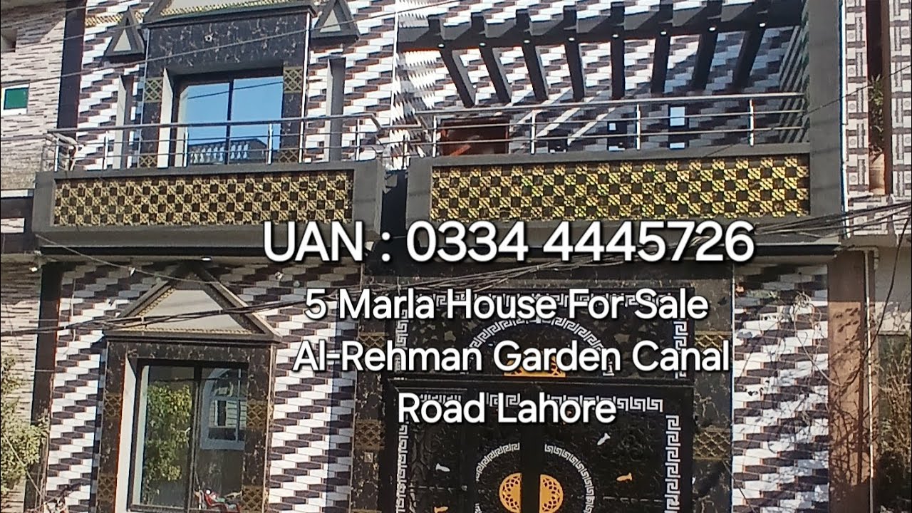 5.5 Marla House For Sale Main Canal Road Lahore UAN: 0334 4445726 