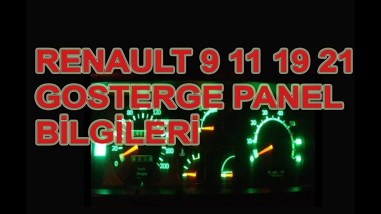 Renault 9 11 19 21 Serilerinde Kullanılan Gösterge Paneli
