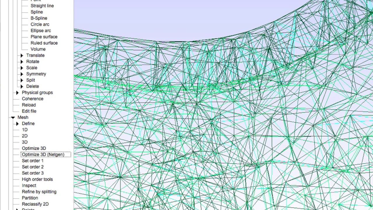 Step 7: Creating volume mesh in GMSH