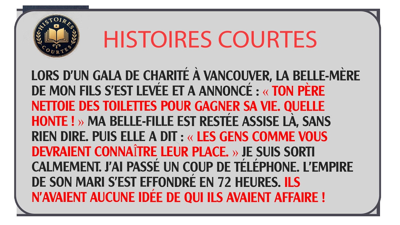 Ma belle-famille me méprise car je nettoie des sols, alors j'ai détruit tout leur empire.