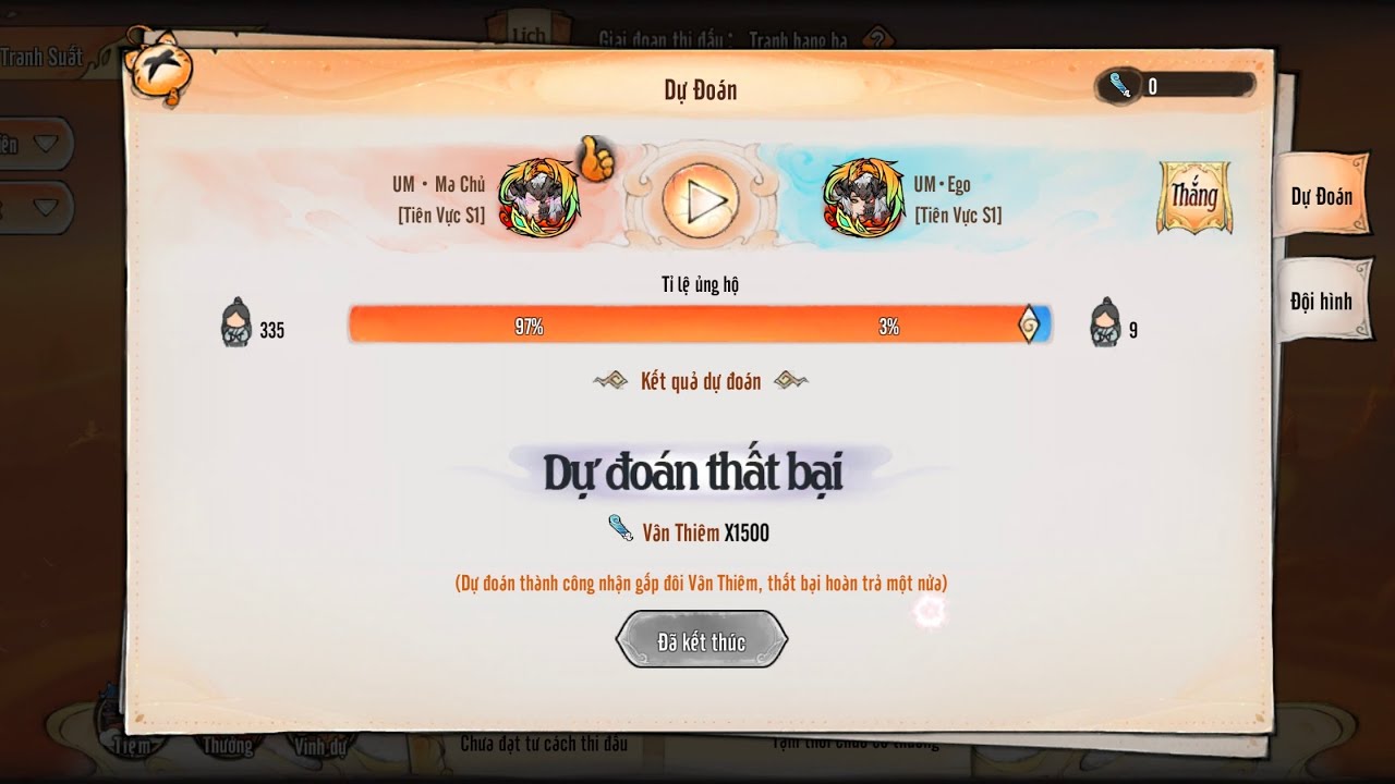 Vấn Đỉnh Thương Khung mùa 2: Trận bán kết, cụm sever Tiên Vực - Tử Vi - Thiên Khuyết