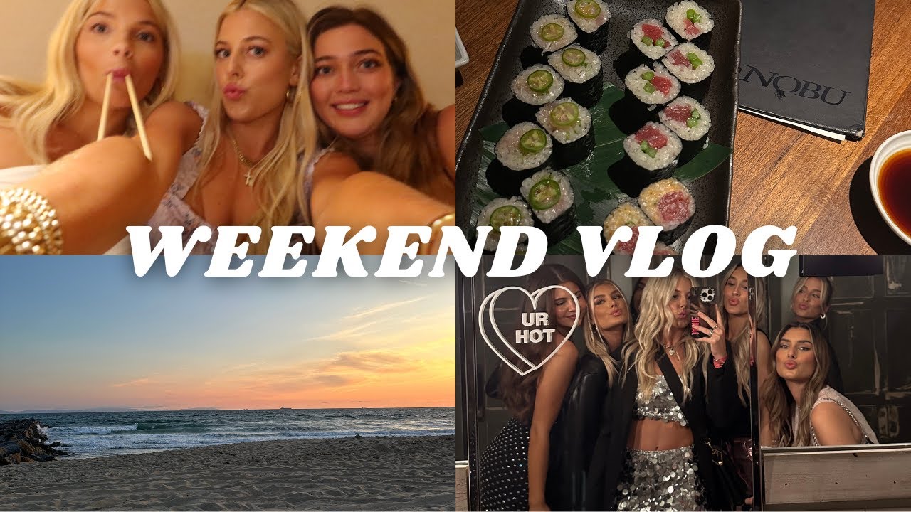 WEEKEND VLOG-- Nobu, Grocery Shopping, Going out in LA, Saweetie, Sunday Brunch, Baking