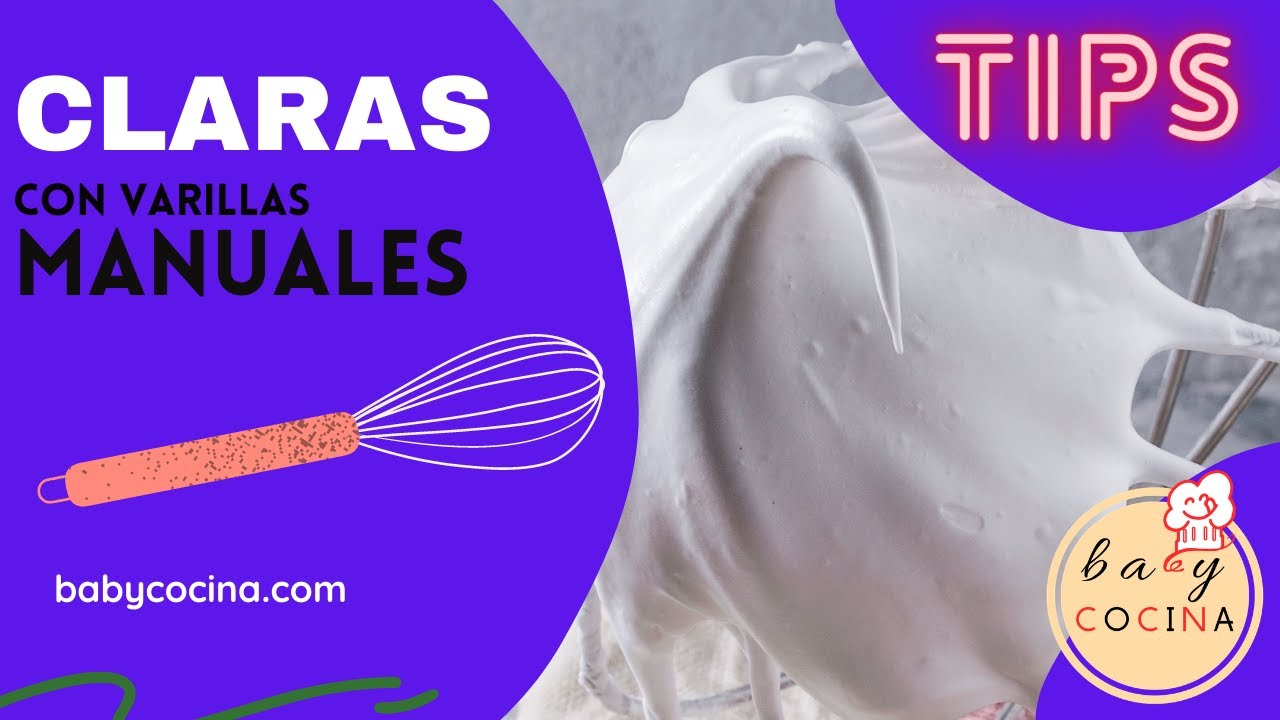 Montar CLARAS a Punto de NIEVE con VARILLAS MANUALES 🥚