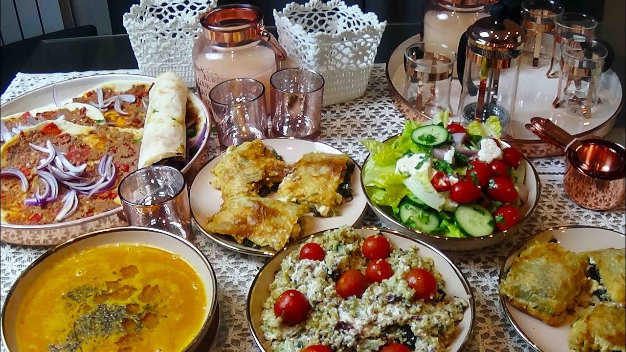 Menu du ftour du ramadan d'inspiration turque