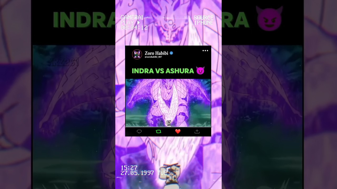 Ashura Stops Indra' Susanoo 😱🔥 | Indra vs Ashura Shocking moment | Naruto Shippuden badass moment