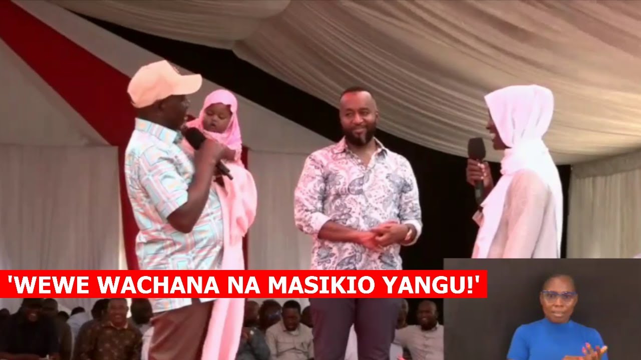 Fireworks as a baby pulls president Ruto's ears in Kilifi during NYOTA Program!🔥