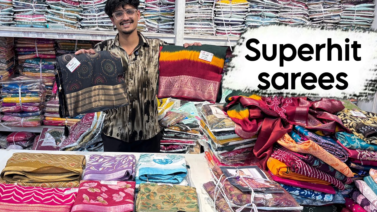बाजारपेठेपेक्षा वेगळ्या साड्या म्हणजे खरी कमाई 💥| Saree Manufacturer Surat | Desginer Printed Sarees