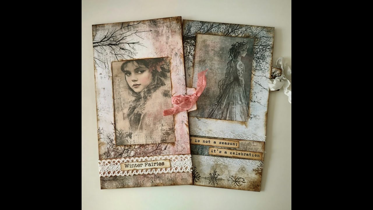 Peek-A-Boo Acetate Window Ephemera Holder - Frosty Winter Journal