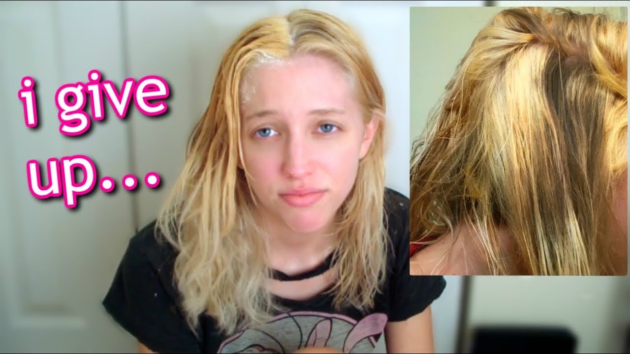 bleaching my hair to boost my confidence... fail lmao