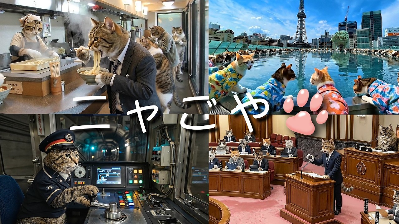 【AI名古屋】猫に支配された名古屋が『ニャごや』として生まれ変わったようです 〜The Cat City 