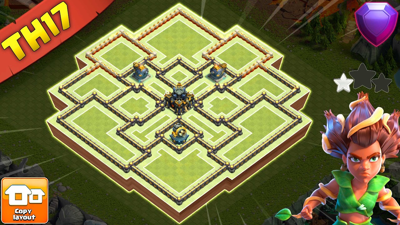 The PERFECT TH17 Base for Farming & Trophy Pushing!