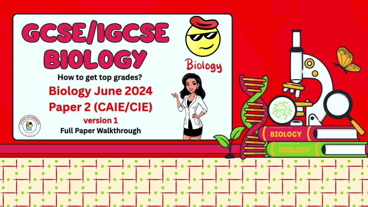 Full marks | CAIE/CIE IGCSE Biology Past Paper Walkthrough - June 2024 Biology Paper 2 (0610/0970)
