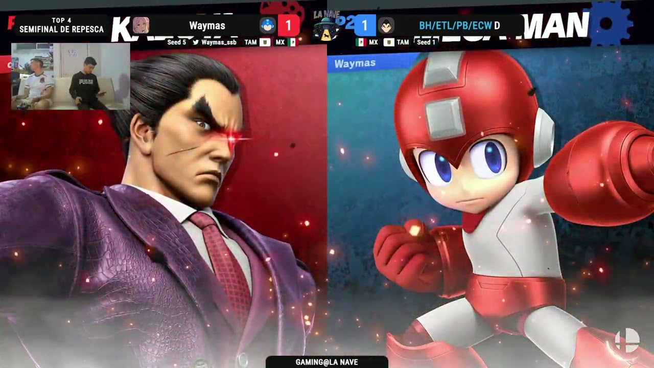 Gaming@La Nave - Losers Semis - SK Waymas(Mega Man) vs BH D(Kazuya)