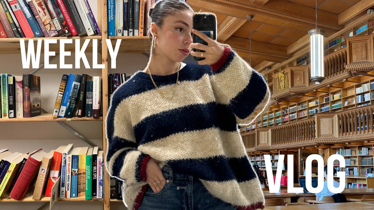 weekly vlog I library diary, studying, city walk & coffee