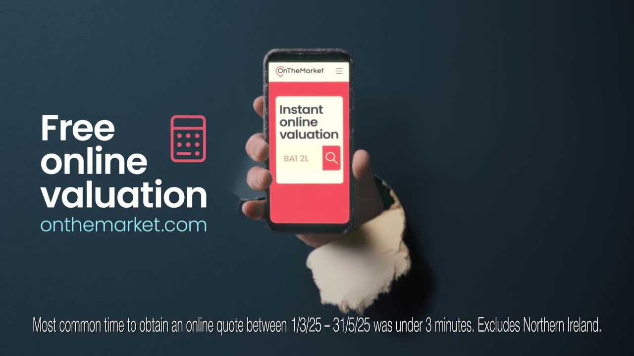 OnTheMarket 10sec instant valuation advert 2025