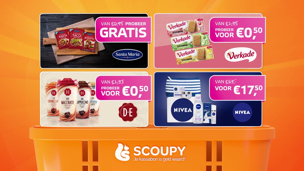 Scoupy Parade week 18 - cashback op Santa Maria, Verkade en Douwe Egberts