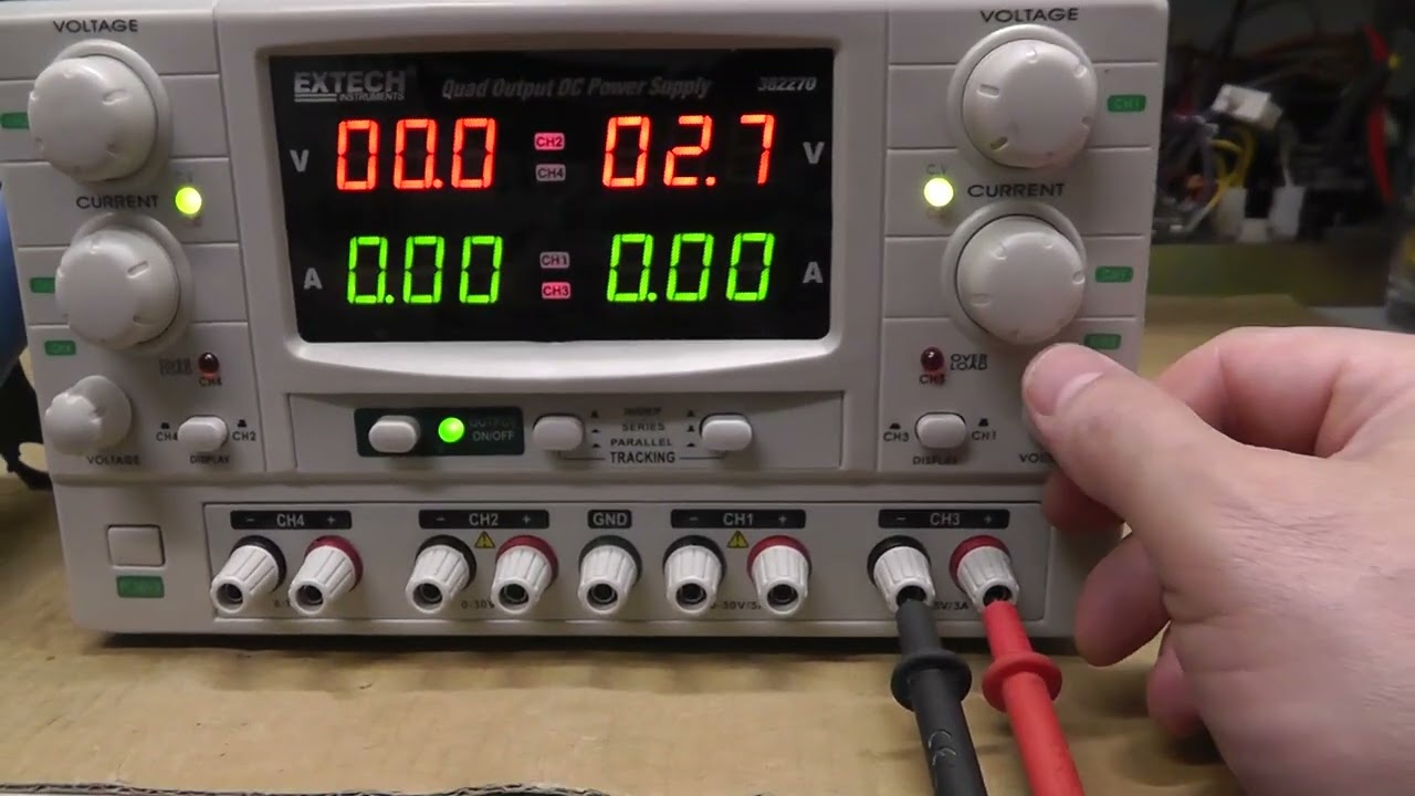 Bench Power Supply Test & Repair -  Extech 382270 Quad Output DC -  part 1