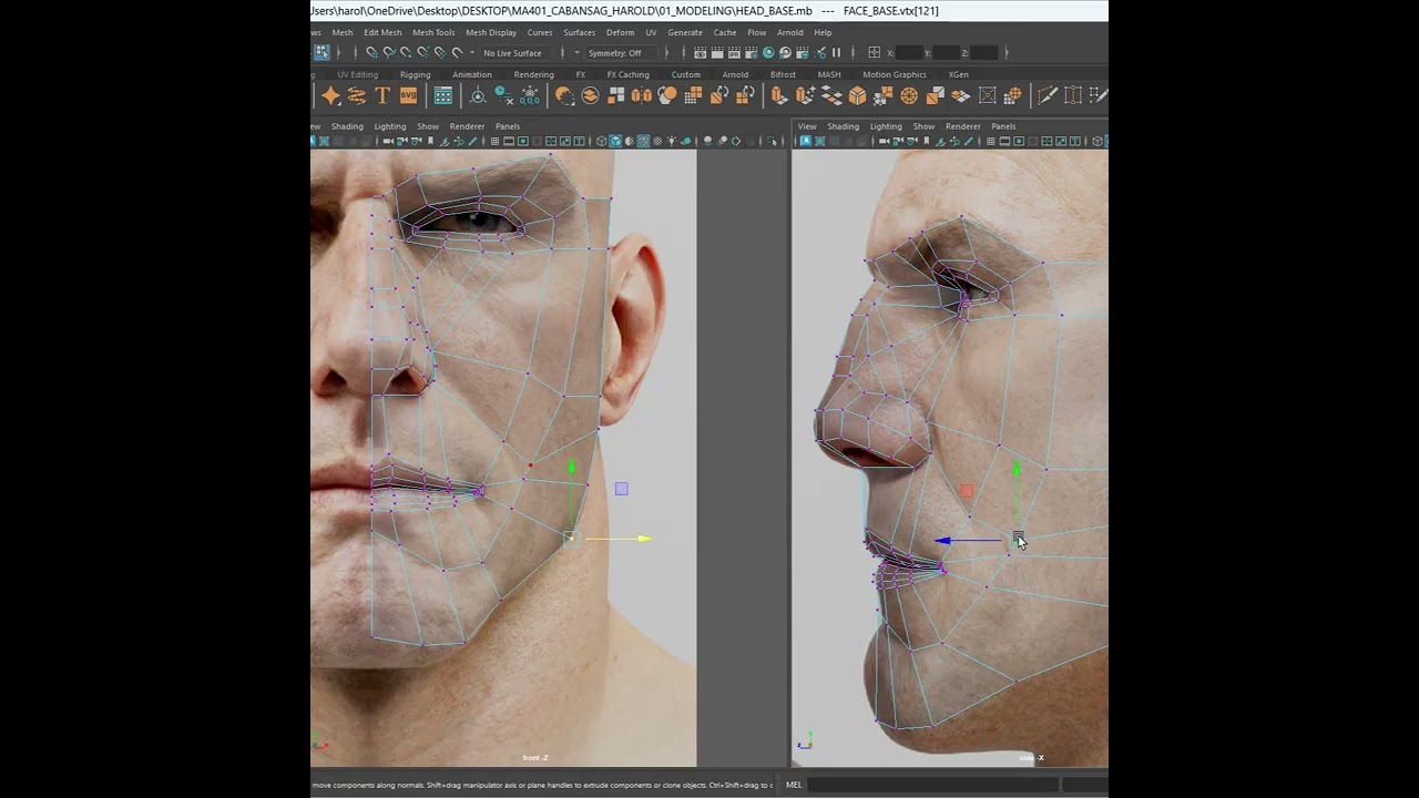 Character HEAD Modeling Part 06 FACE BASE Lv02