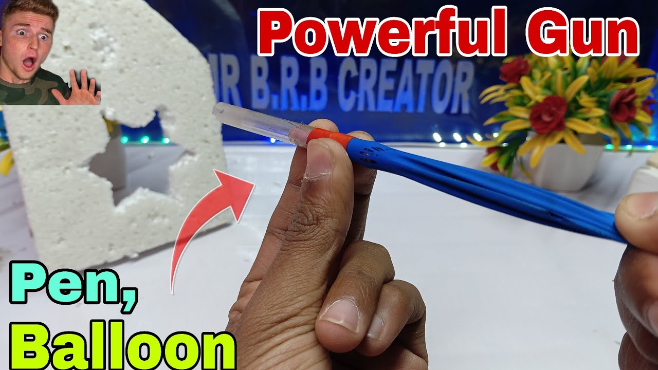 How to Make Toy Gun with Pen And Balloon 