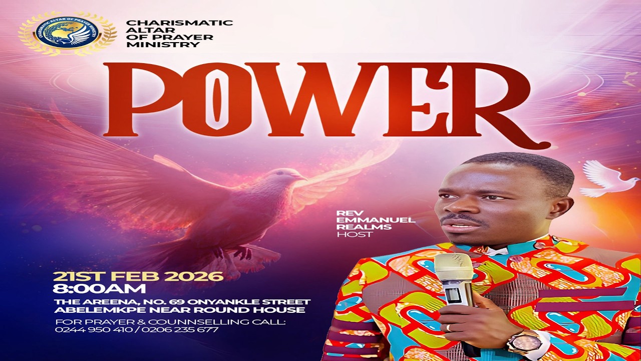 MONTHLY PROPHETIC & PRAYER MEETING  ||  THEME: POWER  ||  SATURDAY,  21ST FEBRUARY,  2026