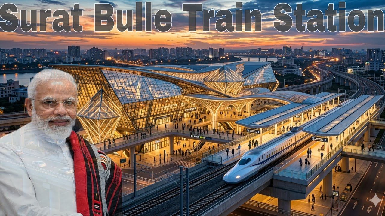Bullet Train Project Ka Sabse Bada Update!  Surat Bullet Train Station Ready 📍 Gujarat #4k 
