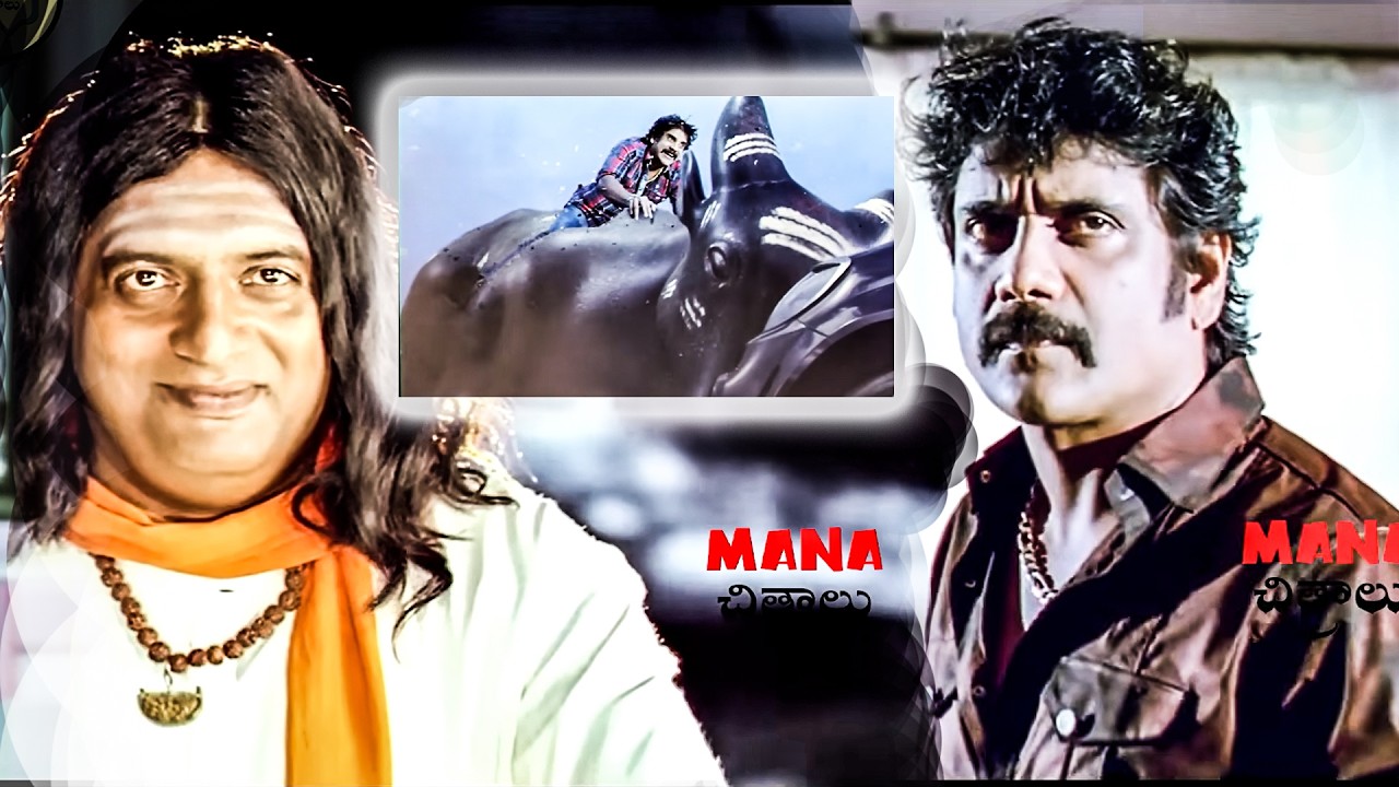 Nandi Saved Nagarjuna And Anushka Shetty Devotional Movie Scene | Nagarjuna | @ManaChitraalu