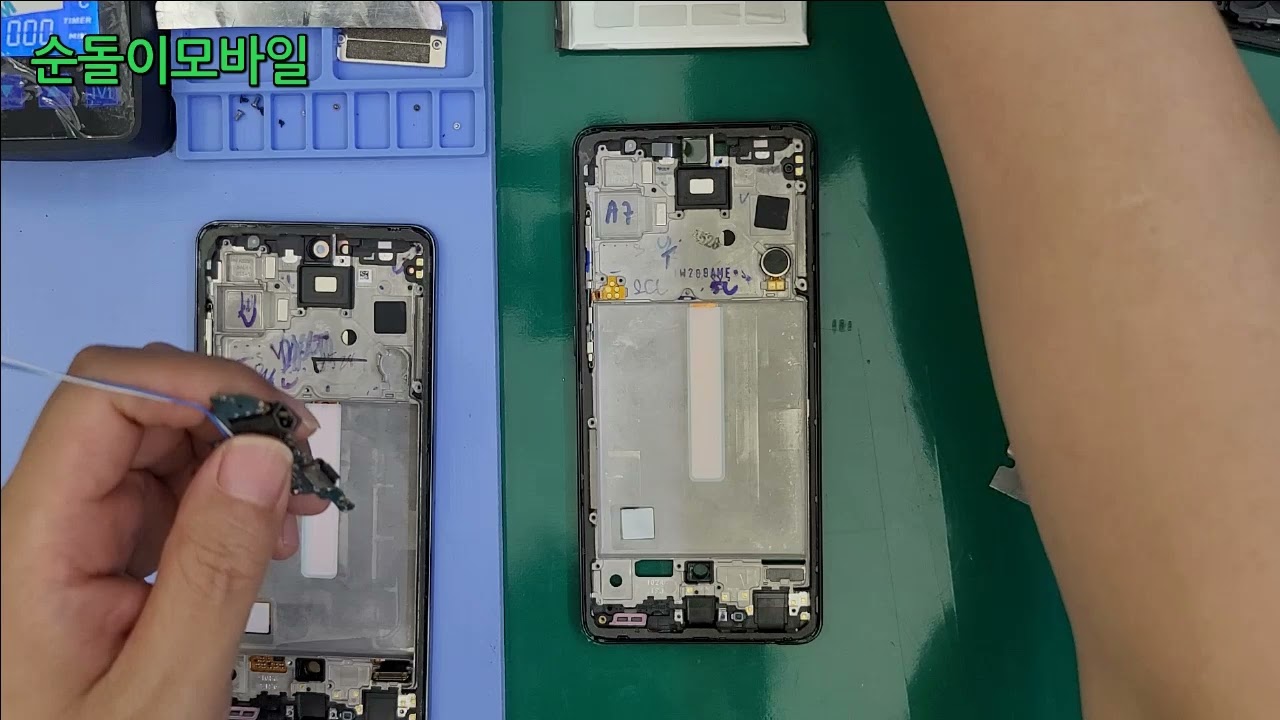 Galaxy A52s Screen glass broken + housing replacement repair #갤럭시A52s액정파손+케이스파손수리 #갤럭시A52s수리영상