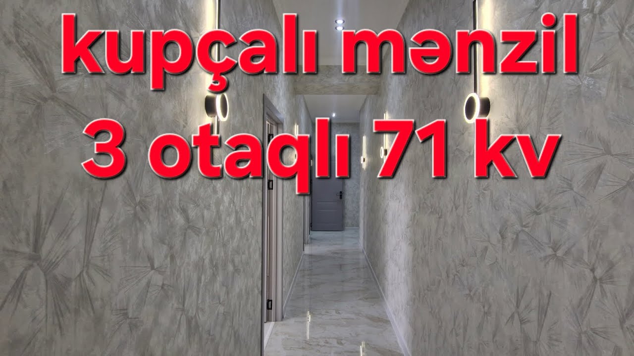 KUPÇALI məmzil 3 otaqlı 71 kv 2/5 mərtəbə.0558774779