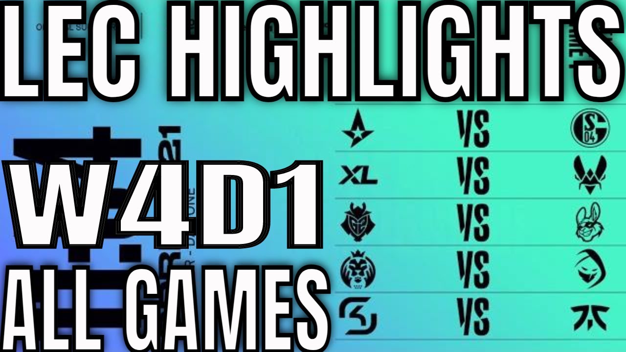 LEC Highlights ALL GAMES W4D1 Spring 2021