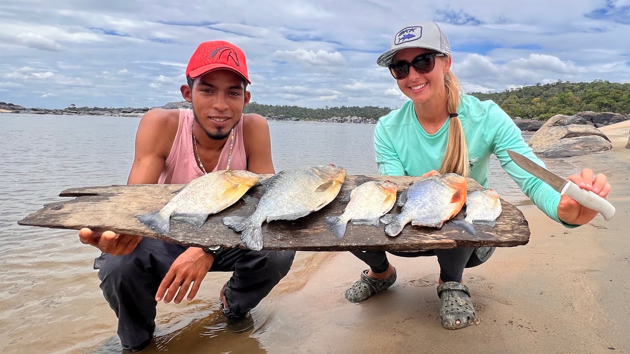 Cooking on an Abandoned River Bank | Piranhas from the Wild!  (Catch, Clean & Cook)
