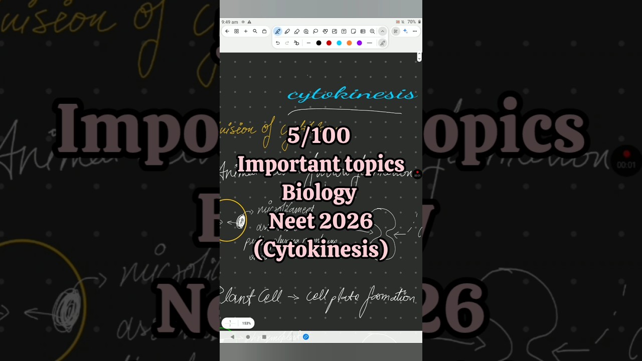 cytokinesis, cell furrow and cell plate method explained in easy way 5/100 important topics for neet