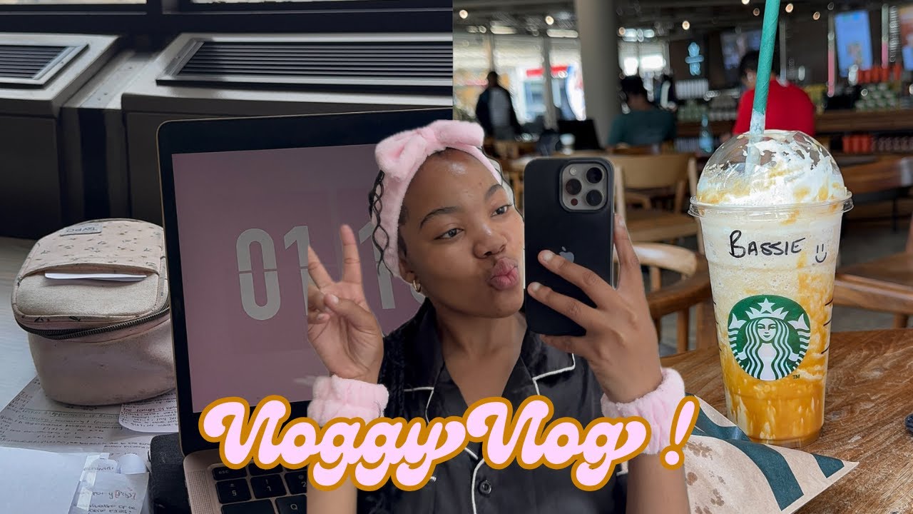 #vlog : spunky_retail SC | Let's go study@starbucks | @WOOLWORTHS_SA Shopping | Productive Day|
