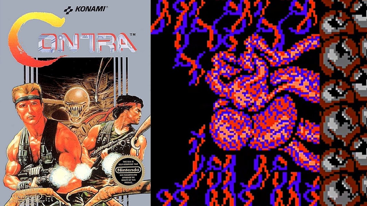 Contra (NES) - Final Boss (No Damage, No Powerups).