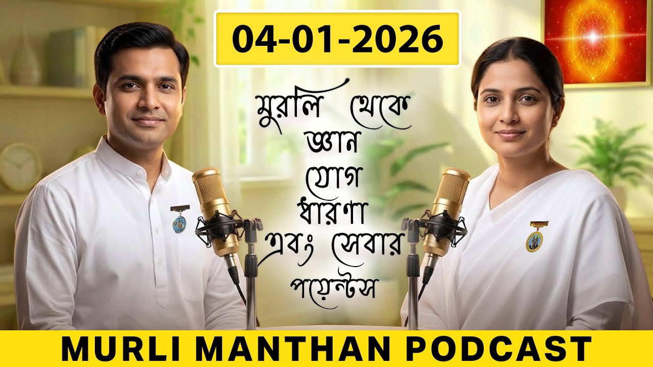🎙️ 04-01-26 Daily Murli Manthan Podcast Bangla | Brahma Kumaris Murli | Gyan Yog Dharna Seva