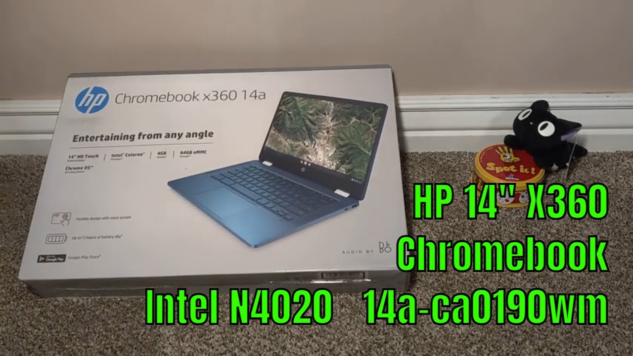 Распаковка 14-дюймового Chromebook X360 HP 14a-ca0190wm