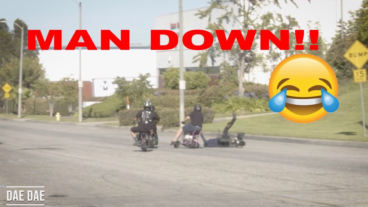 Kid Crashes His Mini Bike Into Someone At The Races
