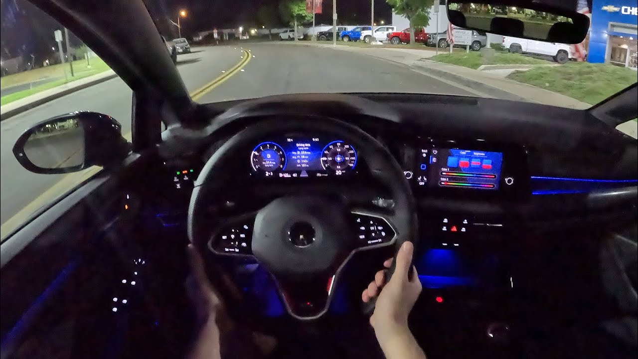 2023 Volkswagen Golf GTI S - POV Night Drive (Binaural Audio)