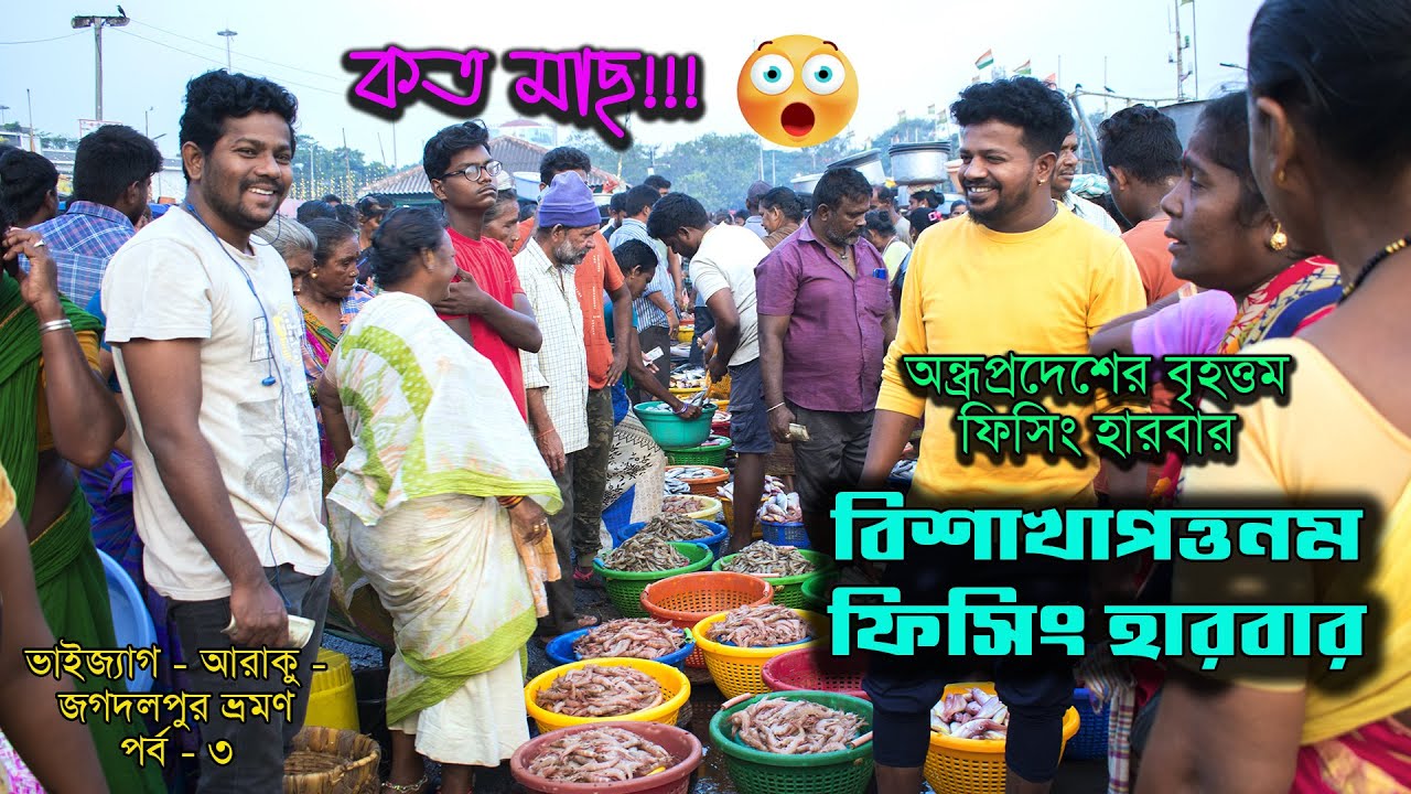 বিশাখাপত্তনম ফিশিং হারবার || ভাইজ্যাগ ভ্রমণ || Visakhapatnam Fishing Harbour || Vizag tour EP 3