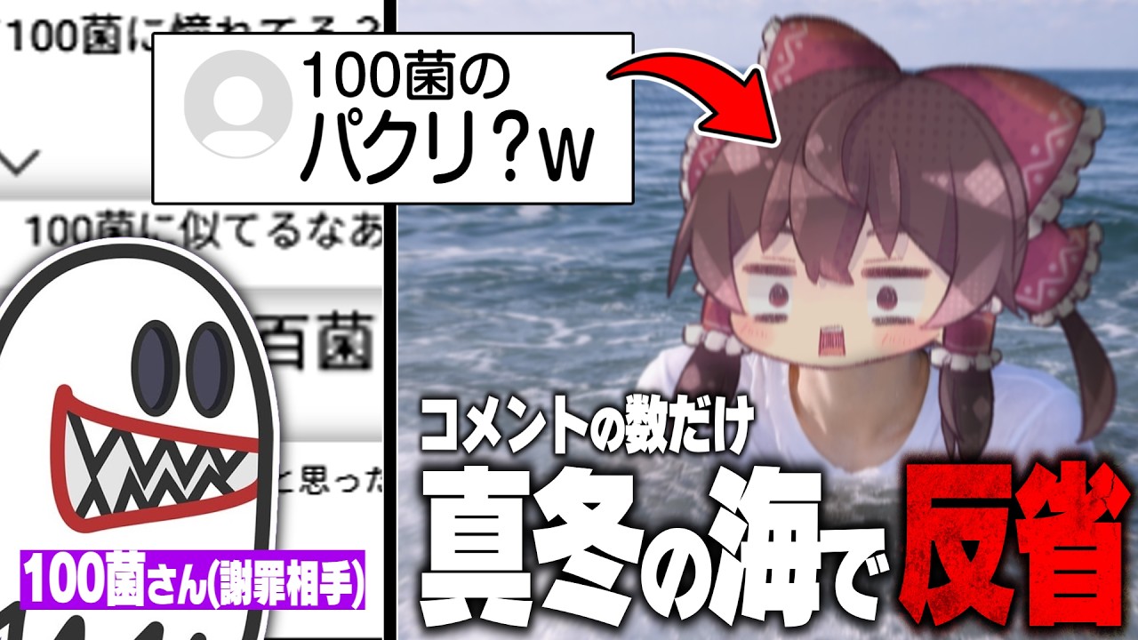 「100菌のパクリ」と言われた分だけ、真冬の海に飛び込み。