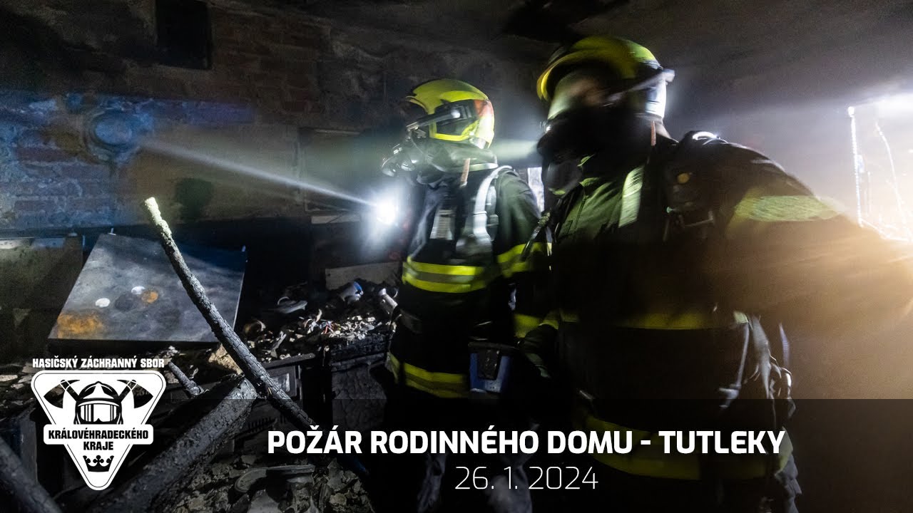 26. 1. 2024 - Požár rodinného domu Tutleky