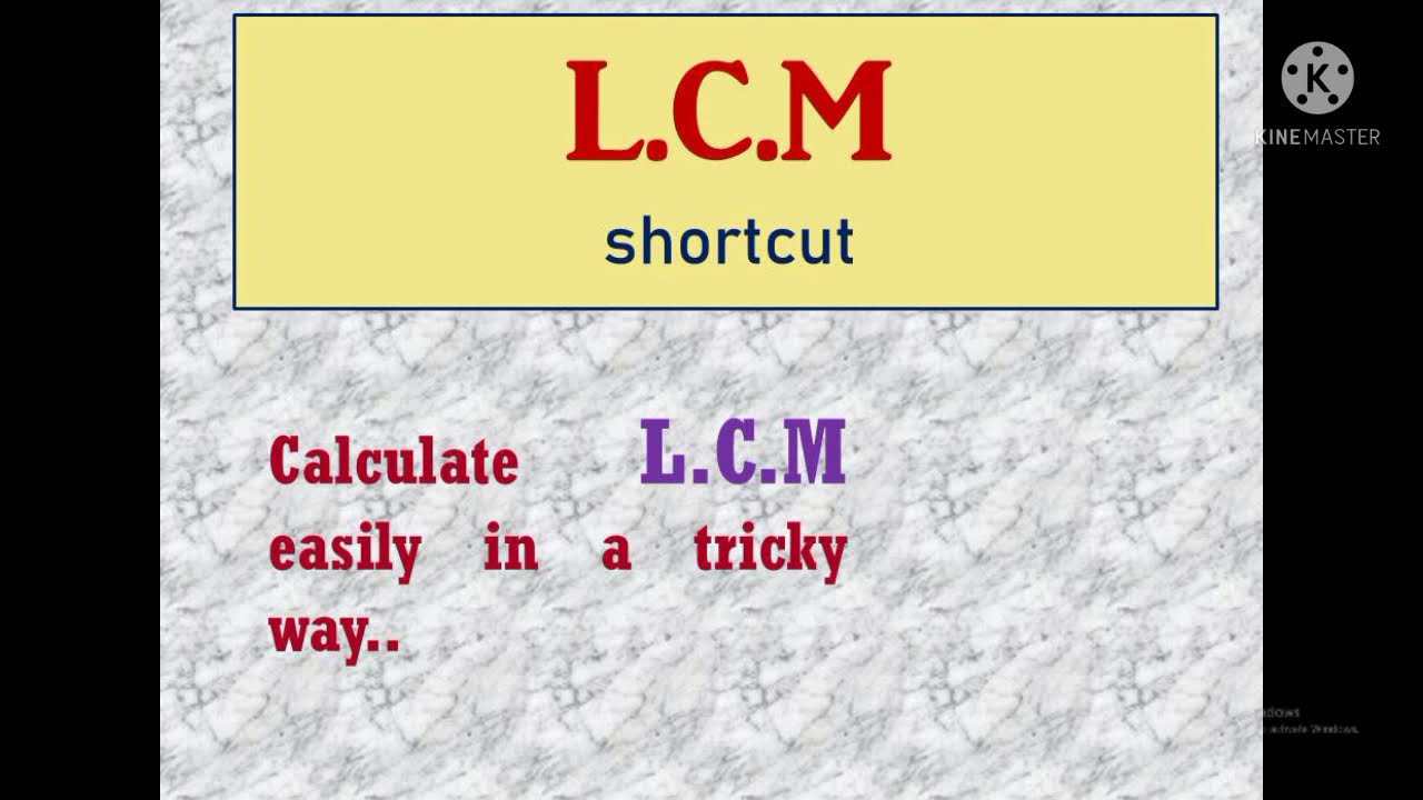 L.C.M tricks in English | L.C.M shortcut Trick (Part 1)