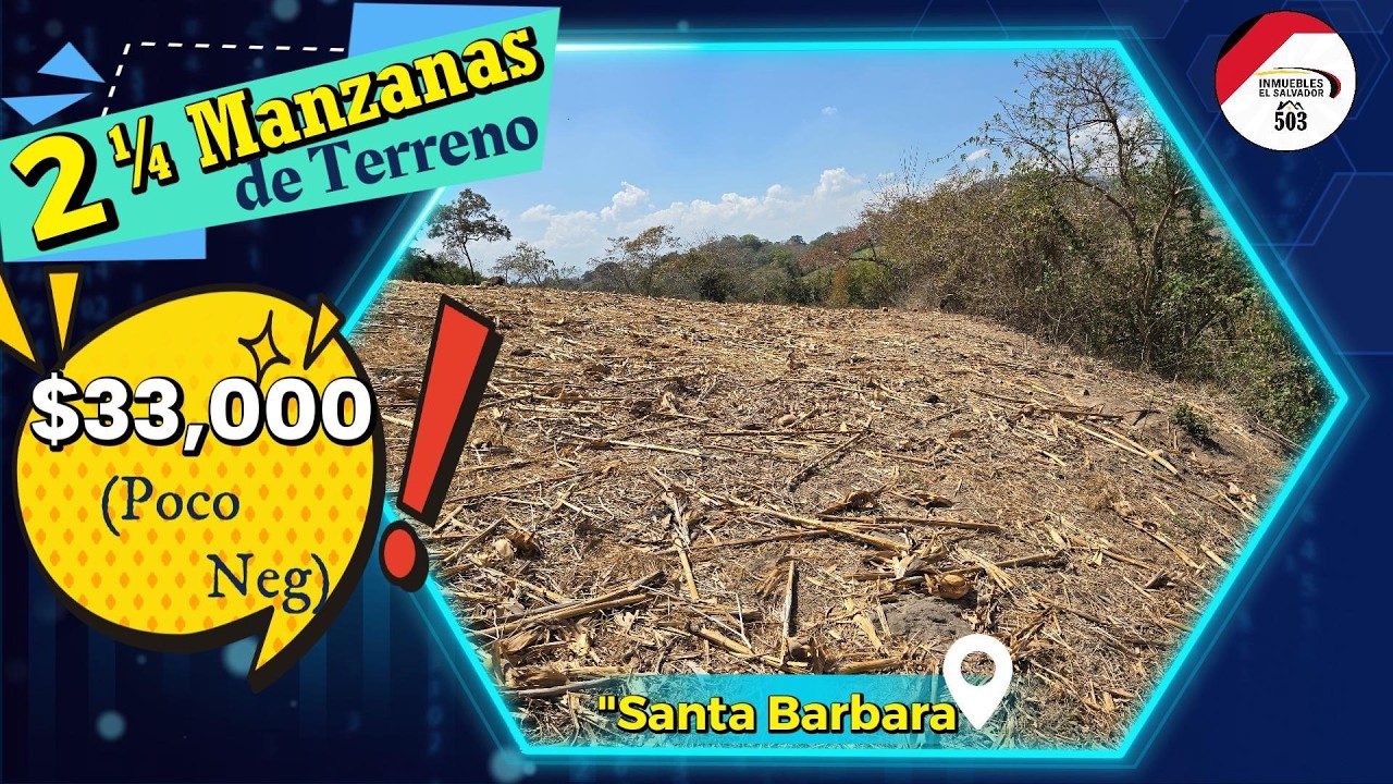 2¼ Manzanas de Terreno, con Rio dentro y a pocos metros de procesadora de CURCUMA en Guazapa S.S